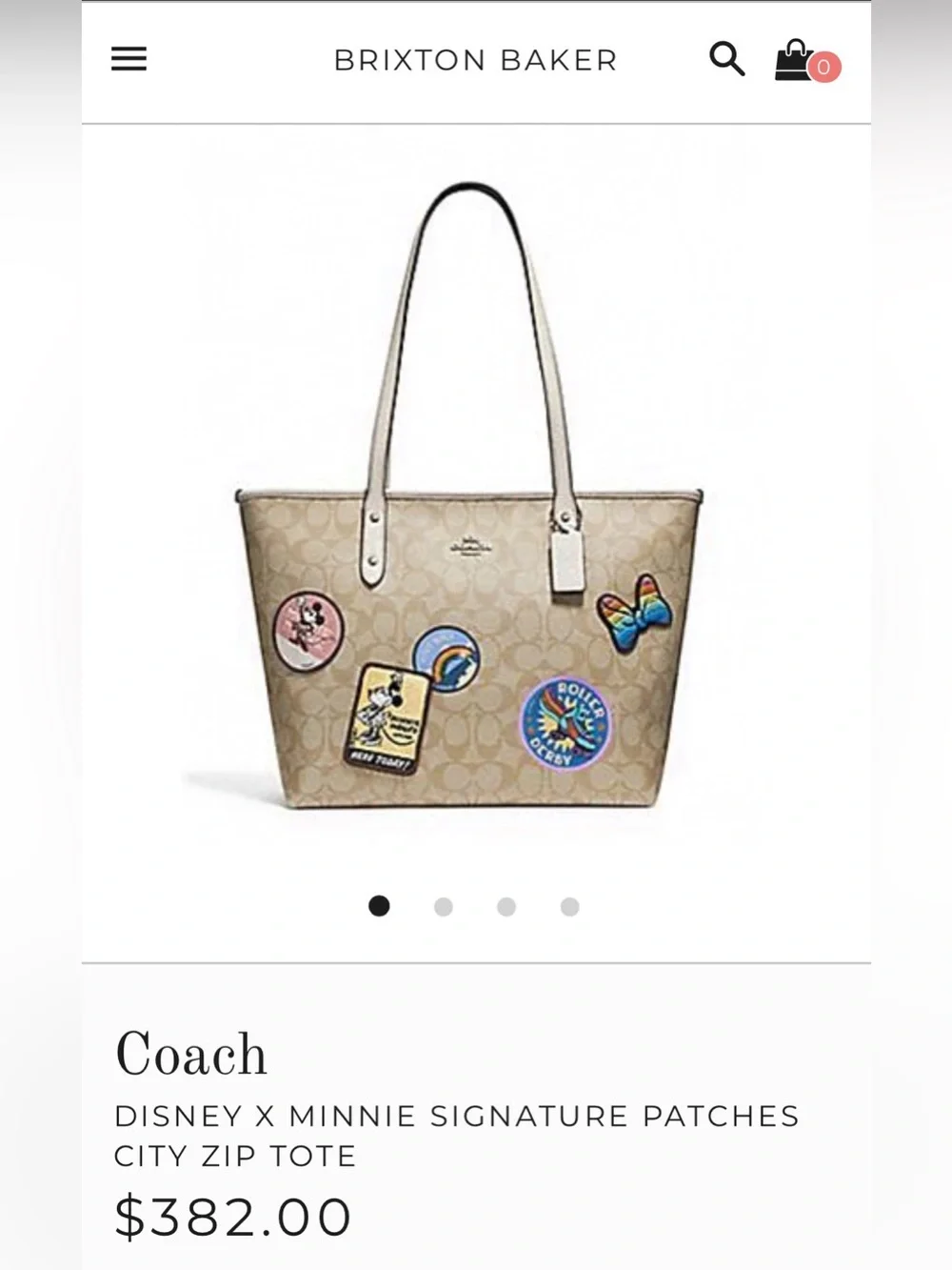 Coach tote beige